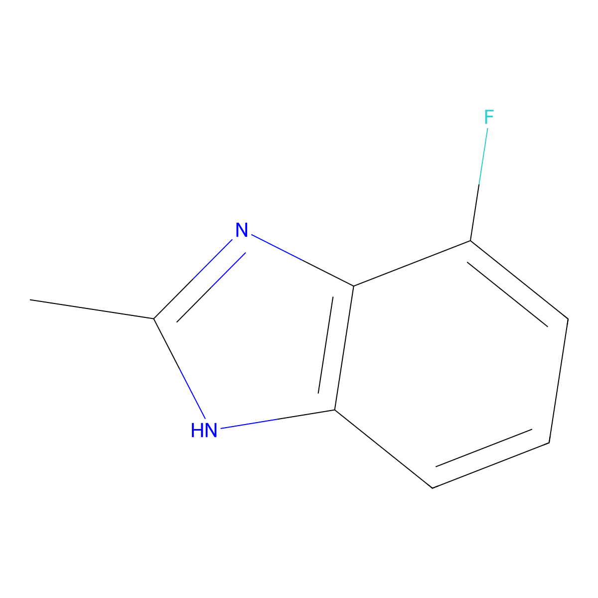 4-fluoro-2-methyl-1H-1,3-benzodiazole molecular structure, CAS 18645-89-1