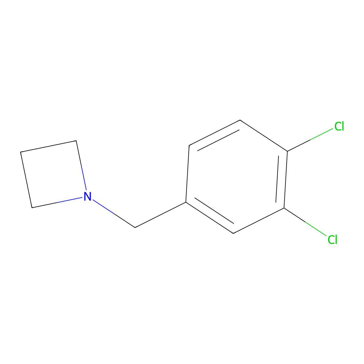 1-(3,4-Dichlorobenzyl)azetidine molecular structure, CAS 1864503-76-3