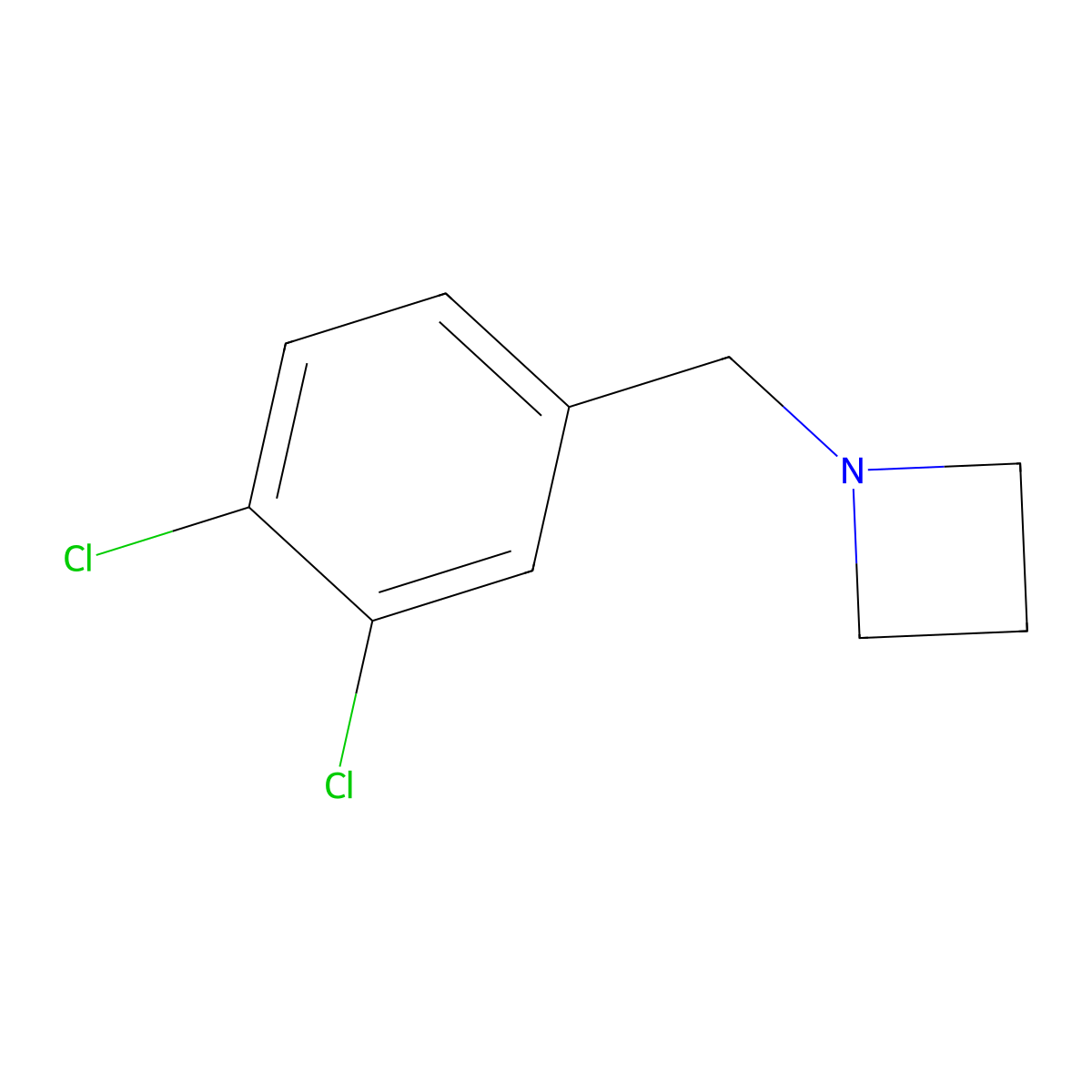 1-(3,4-Dichlorobenzyl)azetidine molecular structure, CAS 1864503-76-3