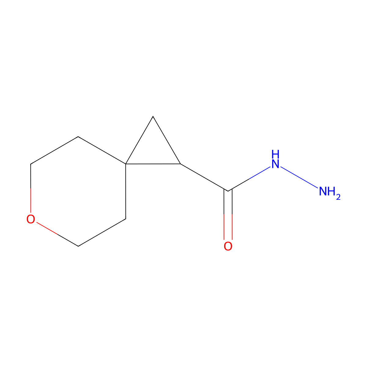 6-Oxaspiro[2.5]octane-1-carbohydrazide molecular structure, CAS 1864507-79-8