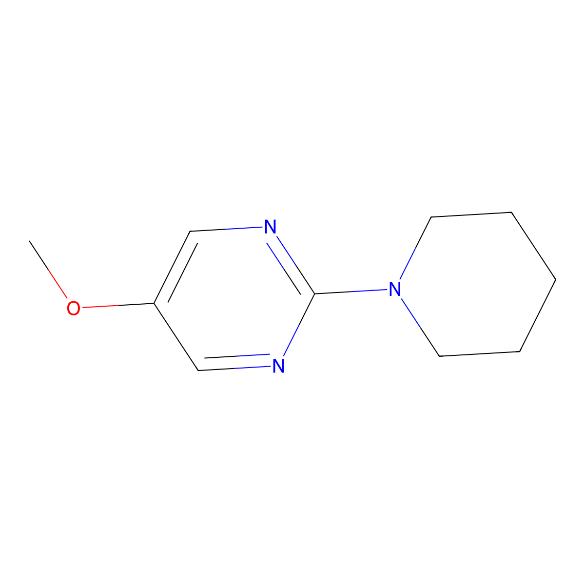 5-Methoxy-2-(piperidin-1-yl)pyrimidine molecular structure, CAS 1864520-67-1