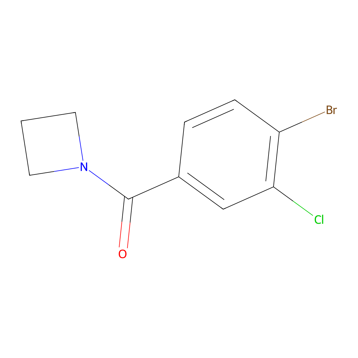1-(4-Bromo-3-chlorobenzoyl)azetidine molecular structure, CAS 1864535-80-7