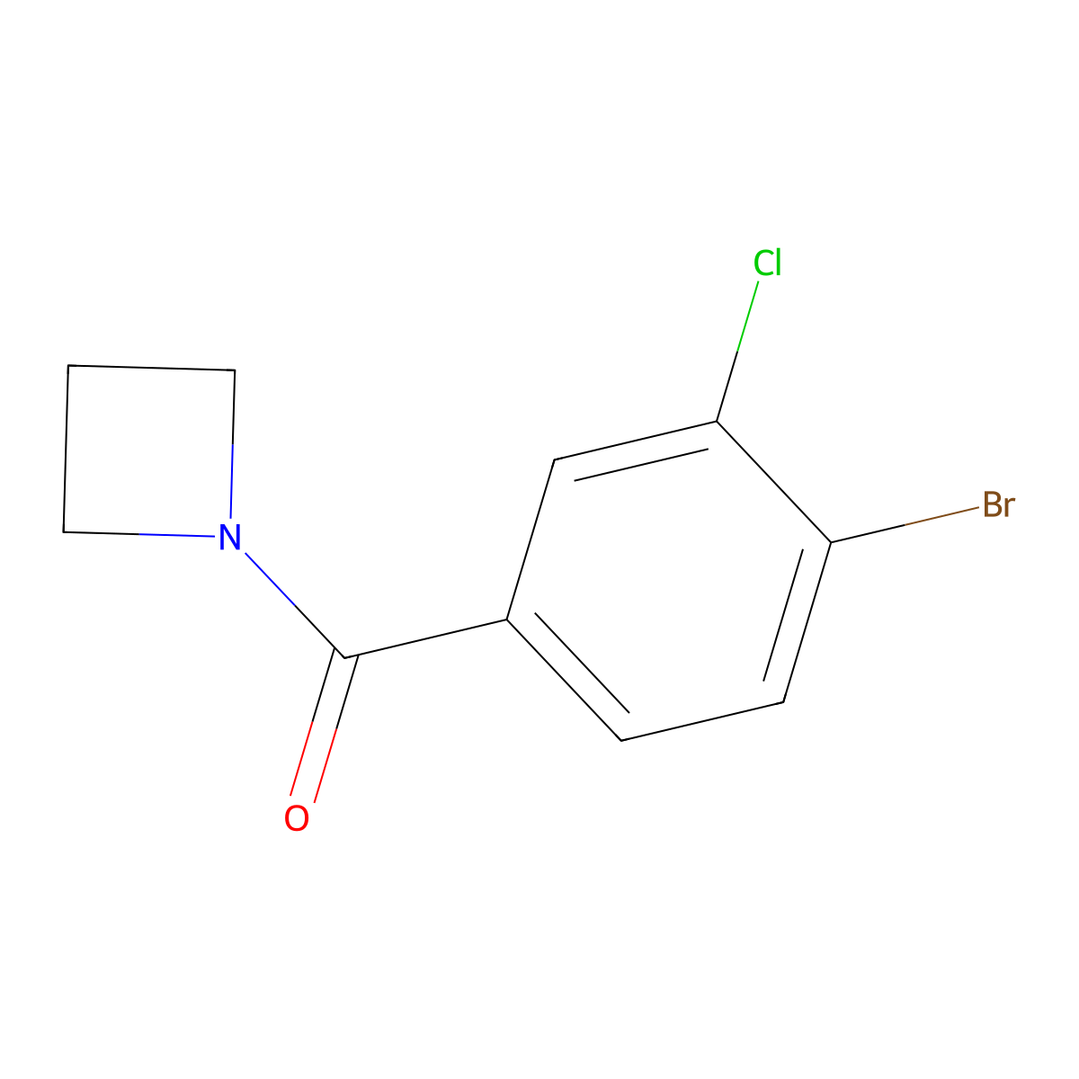 1-(4-Bromo-3-chlorobenzoyl)azetidine molecular structure, CAS 1864535-80-7