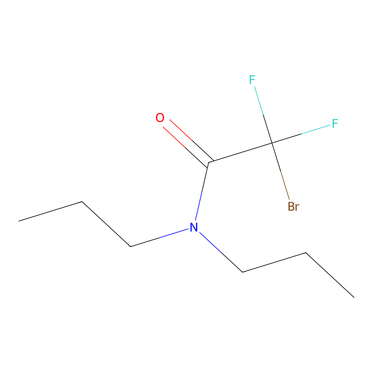 2-bromo-2,2-difluoro-N,N-dipropylacetamide molecular structure, CAS 1864538-40-8