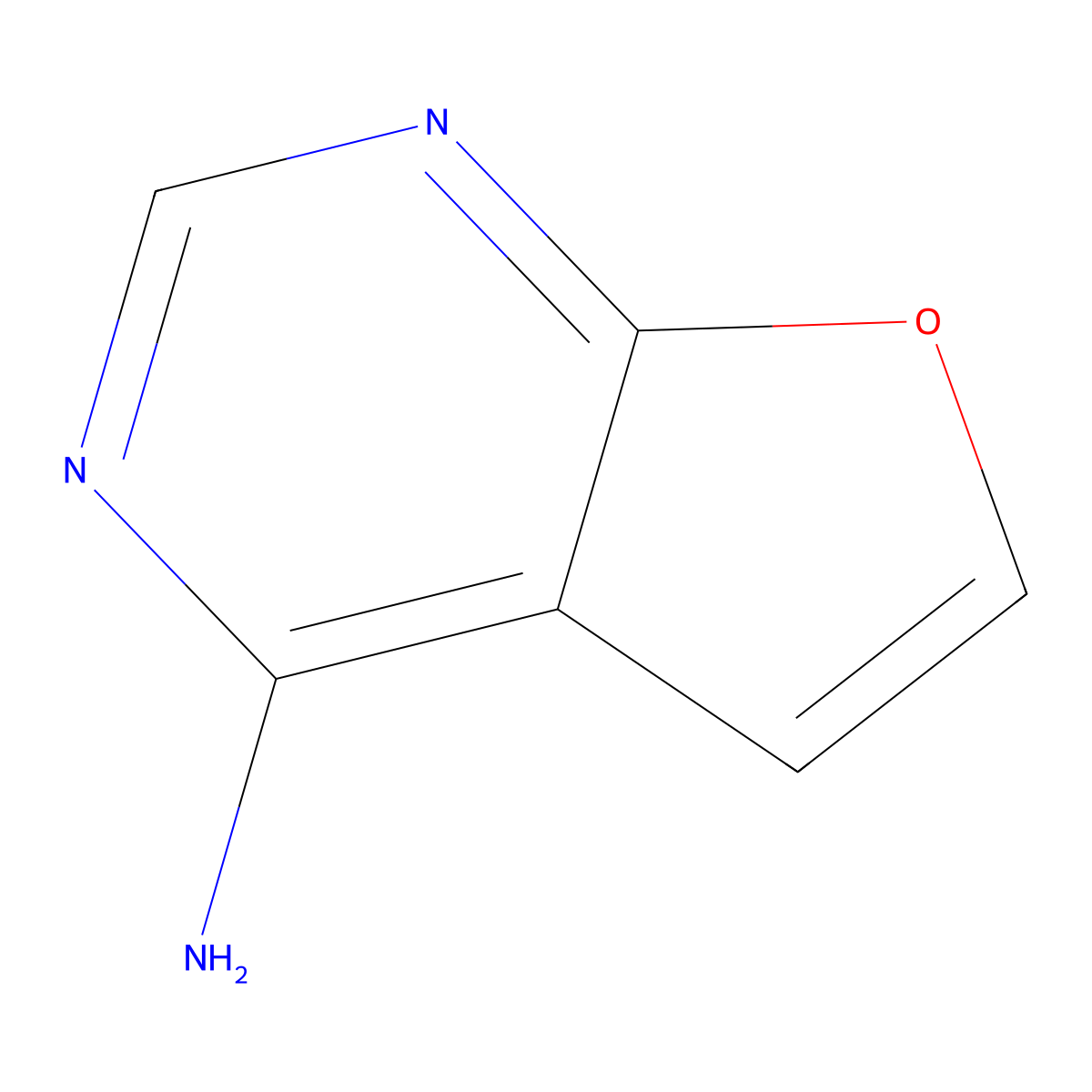 Furo(2,3-d)pyrimidin-4-amine molecular structure, CAS 186454-70-6