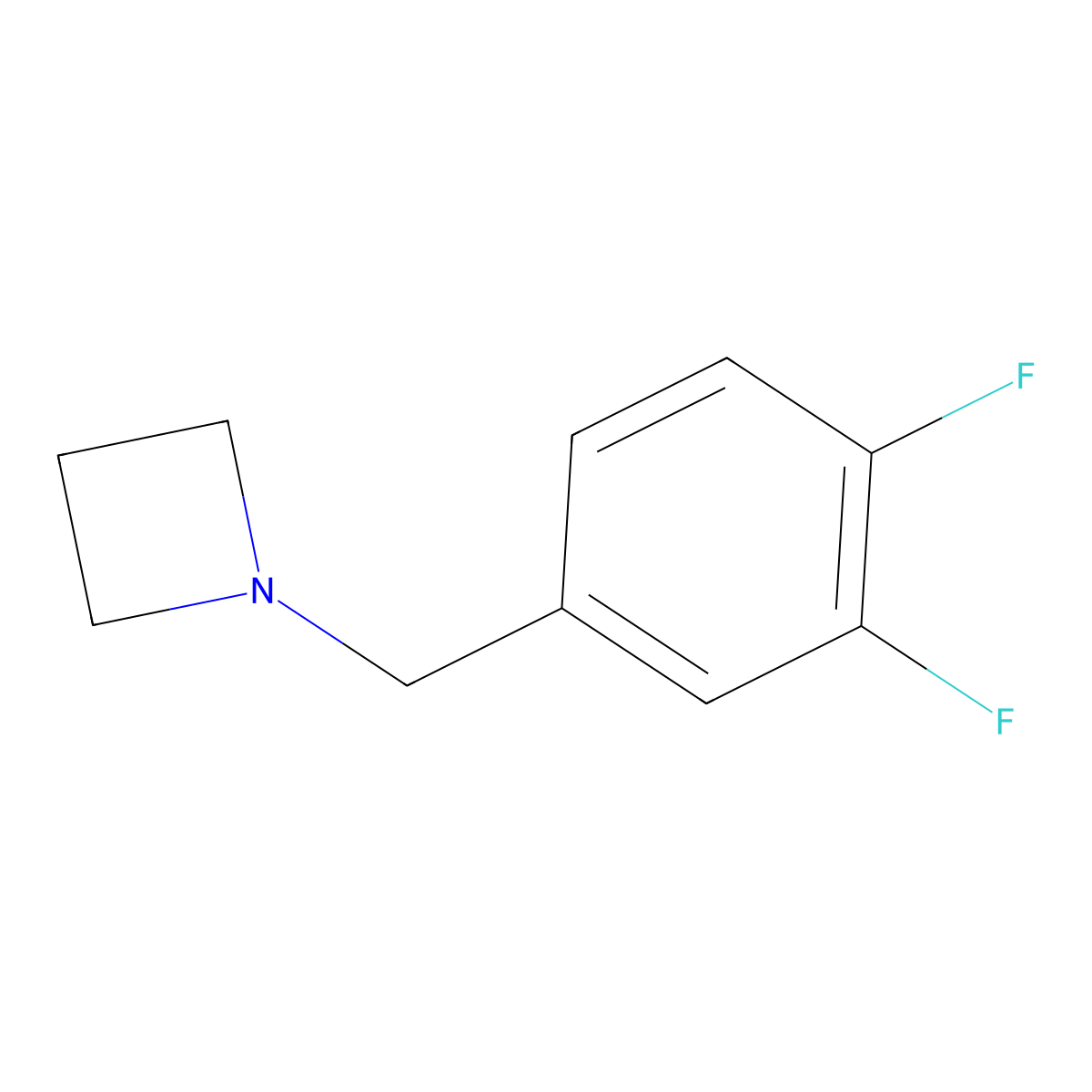 1-(3,4-Difluorobenzyl)azetidine molecular structure, CAS 1864585-81-8