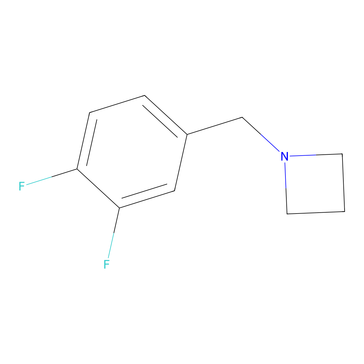 1-(3,4-Difluorobenzyl)azetidine molecular structure, CAS 1864585-81-8