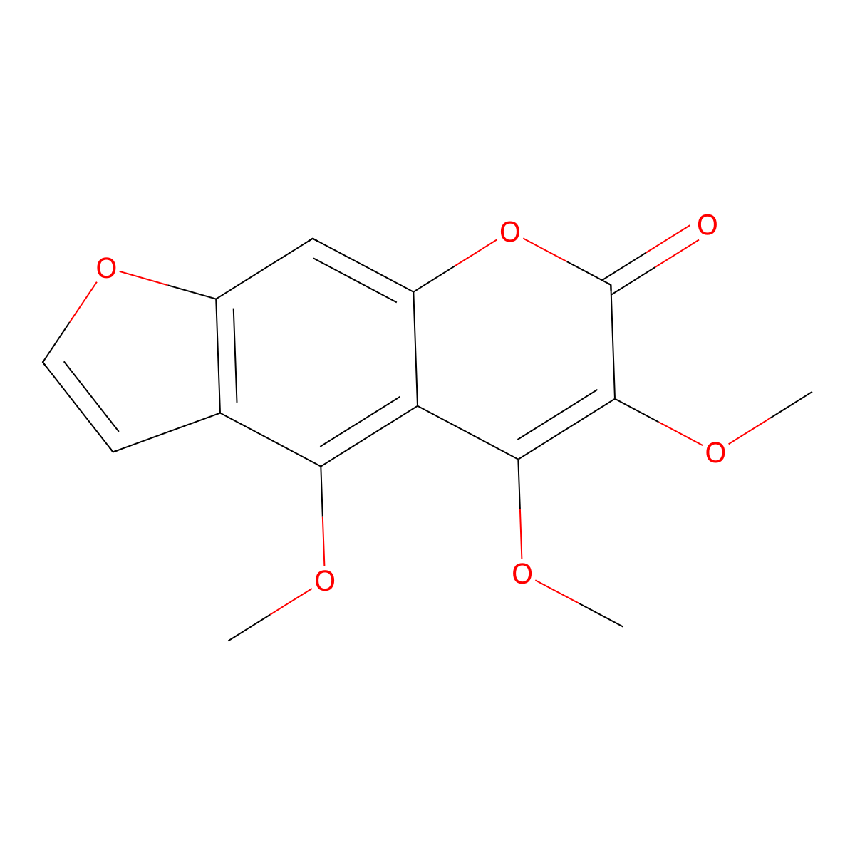 4,5,6-Trimethoxyfuro[3,2-g]chromen-7-one molecular structure, CAS 18646-71-4