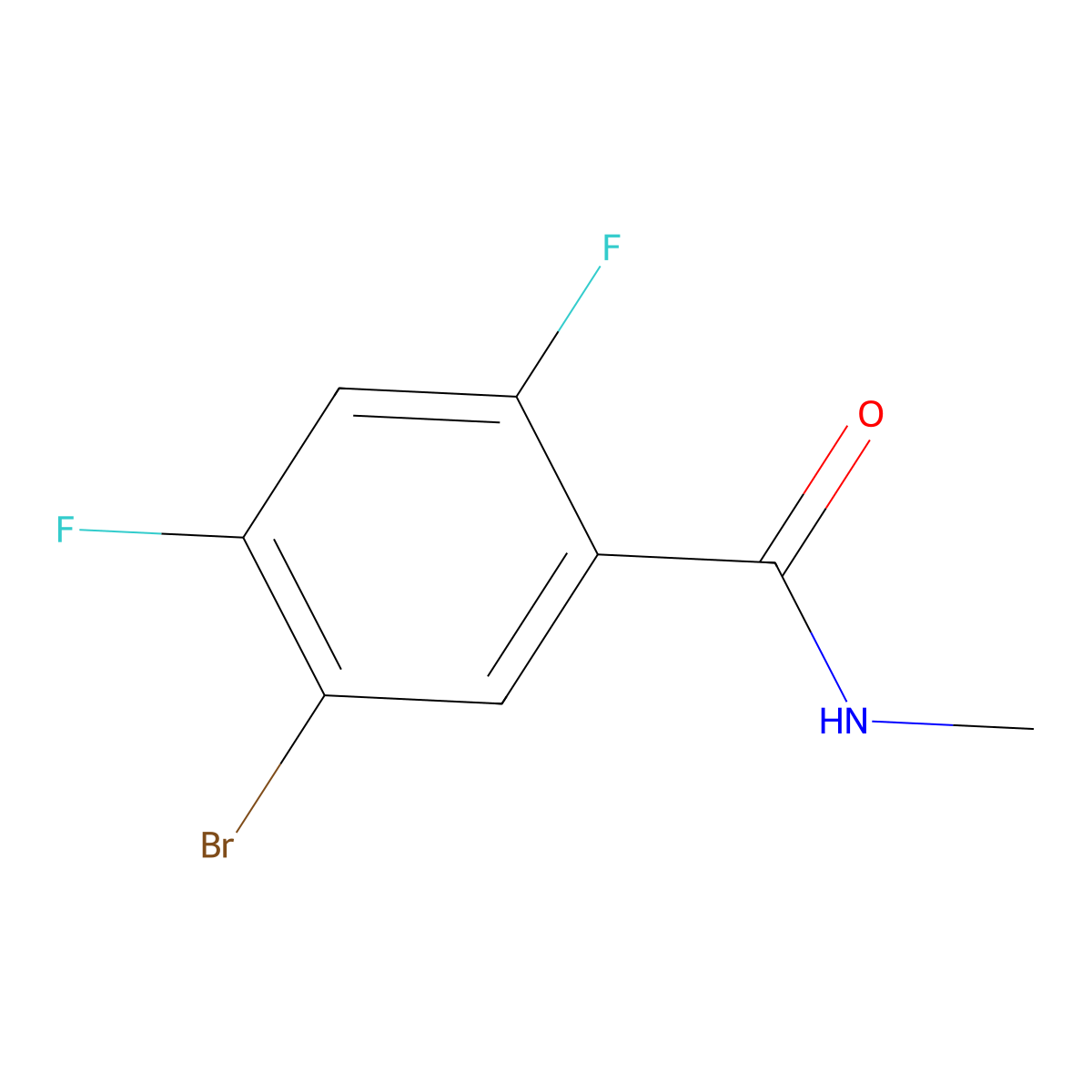 5-Bromo-2,4-difluoro-N-methylbenzamide molecular structure, CAS 1864604-03-4