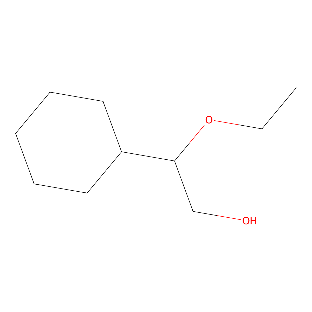 2-Cyclohexyl-2-ethoxyethan-1-ol molecular structure, CAS 1864613-13-7