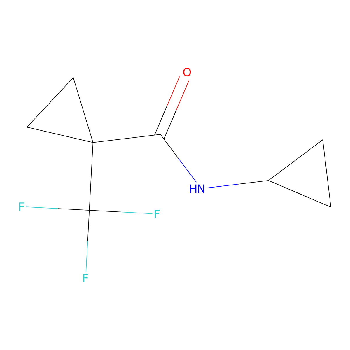 N-Cyclopropyl-1-(trifluoromethyl)cyclopropanecarboxamide molecular structure, CAS 1864622-97-8