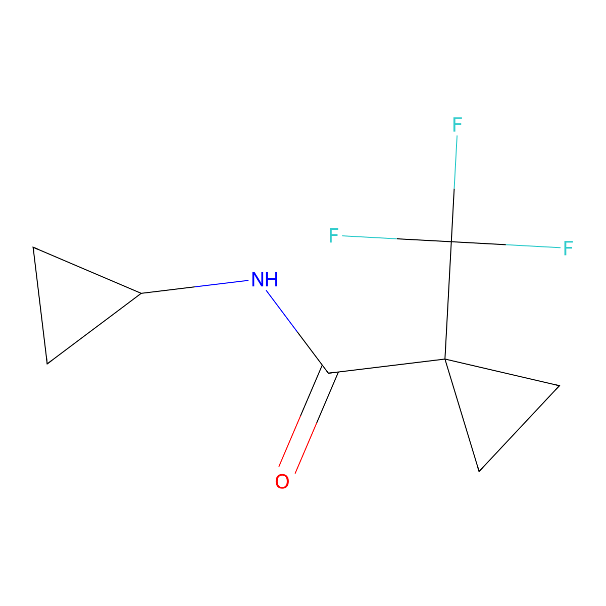 N-Cyclopropyl-1-(trifluoromethyl)cyclopropanecarboxamide molecular structure, CAS 1864622-97-8