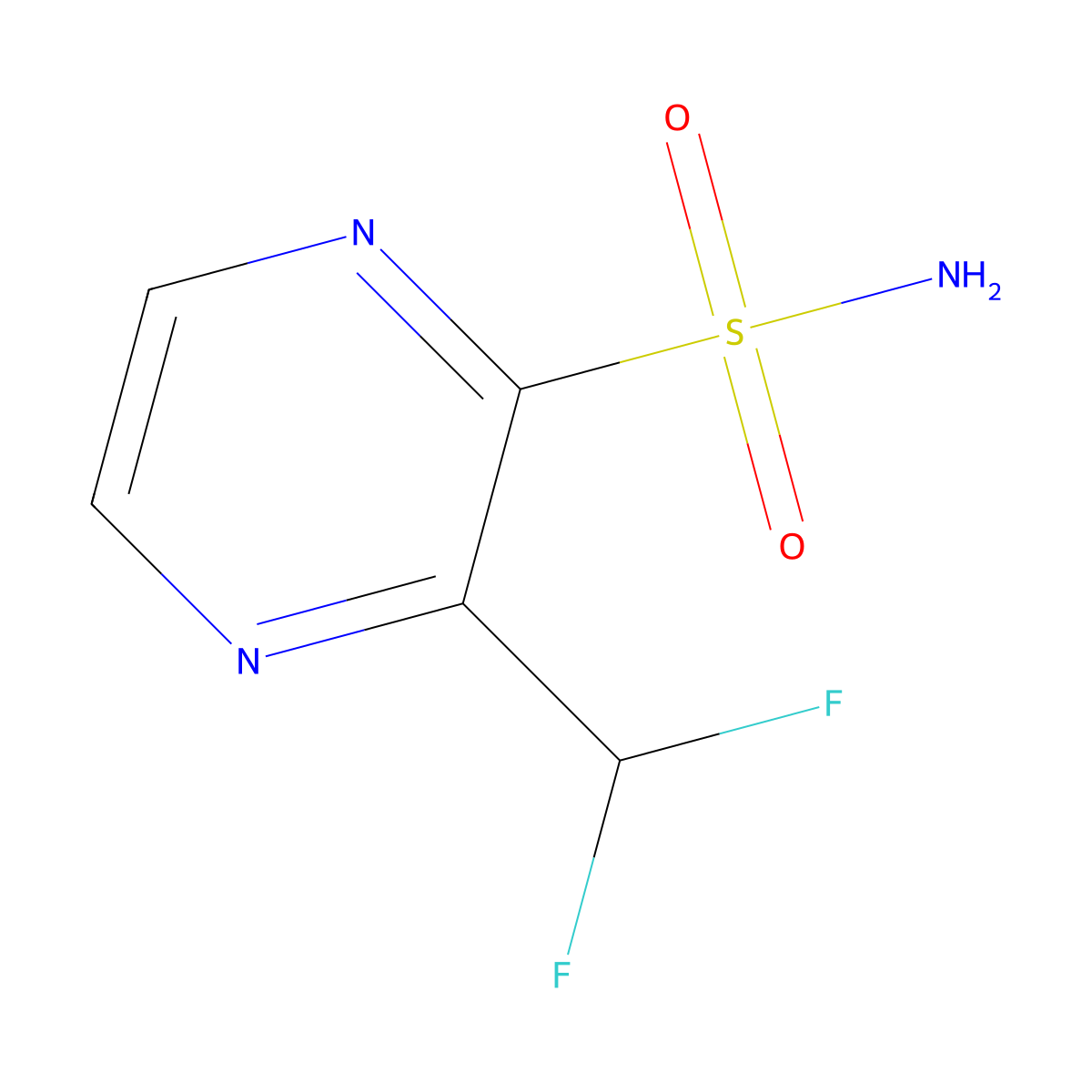 3-(Difluoromethyl)pyrazine-2-sulfonamide molecular structure, CAS 1864630-42-1