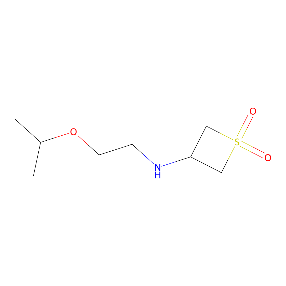 3-((2-Isopropoxyethyl)amino)thietane 1,1-dioxide molecular structure, CAS 1864644-47-2