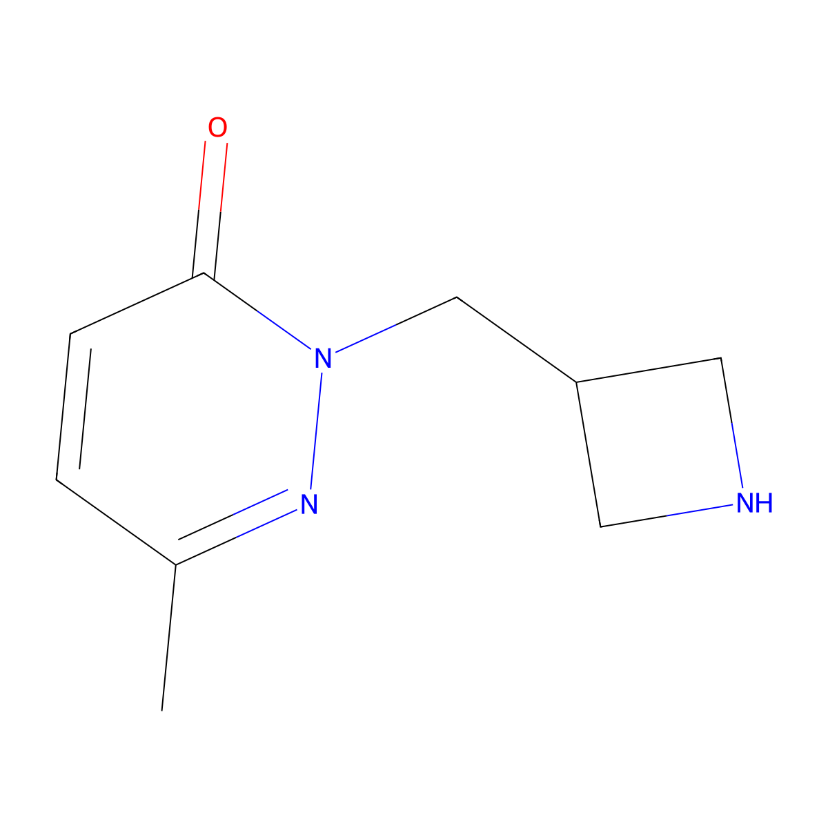 2-[(Azetidin-3-yl)methyl]-6-methyl-2,3-dihydropyridazin-3-one molecular structure, CAS 1864648-95-2