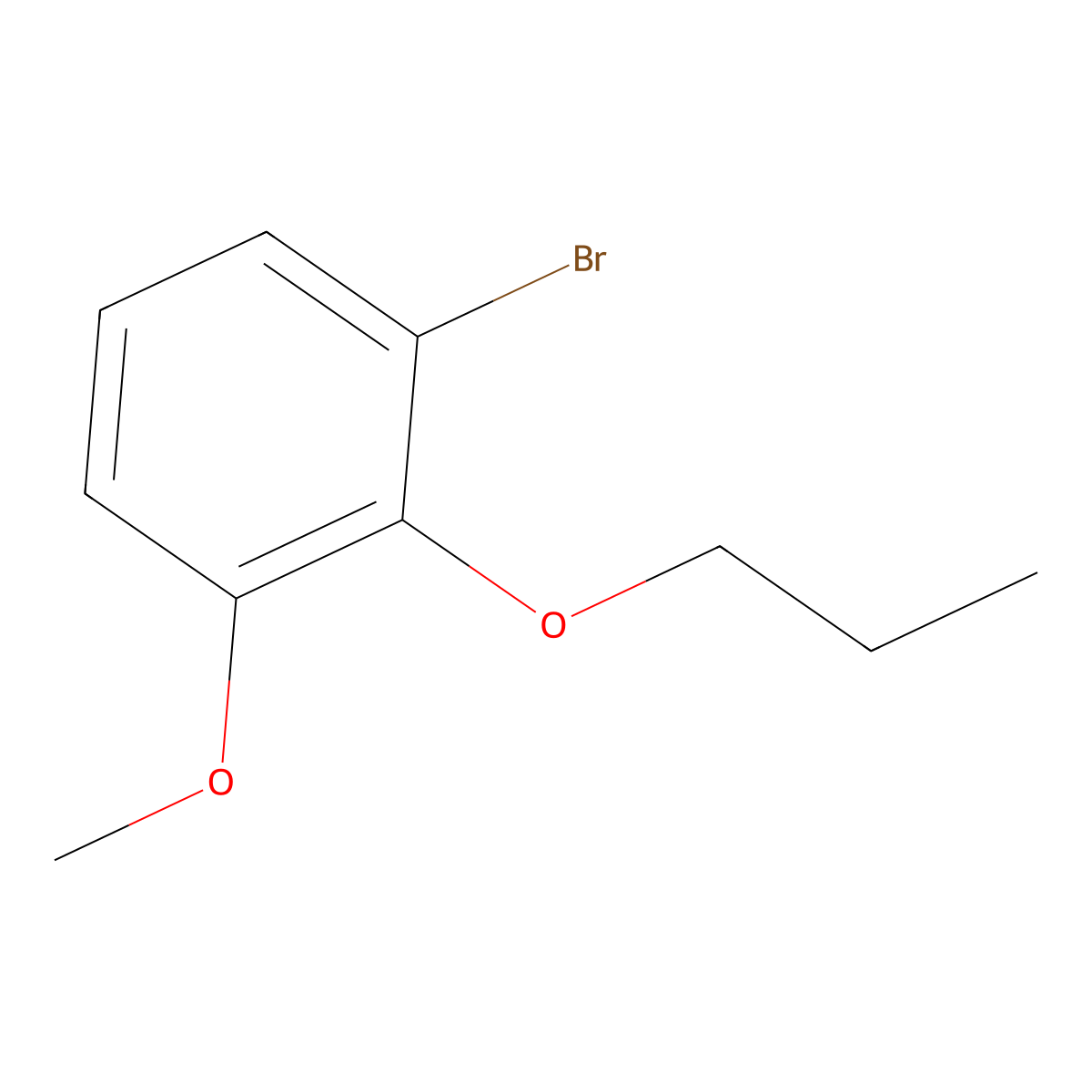 1-Bromo-3-methoxy-2-propoxybenzene molecular structure, CAS 1864654-26-1