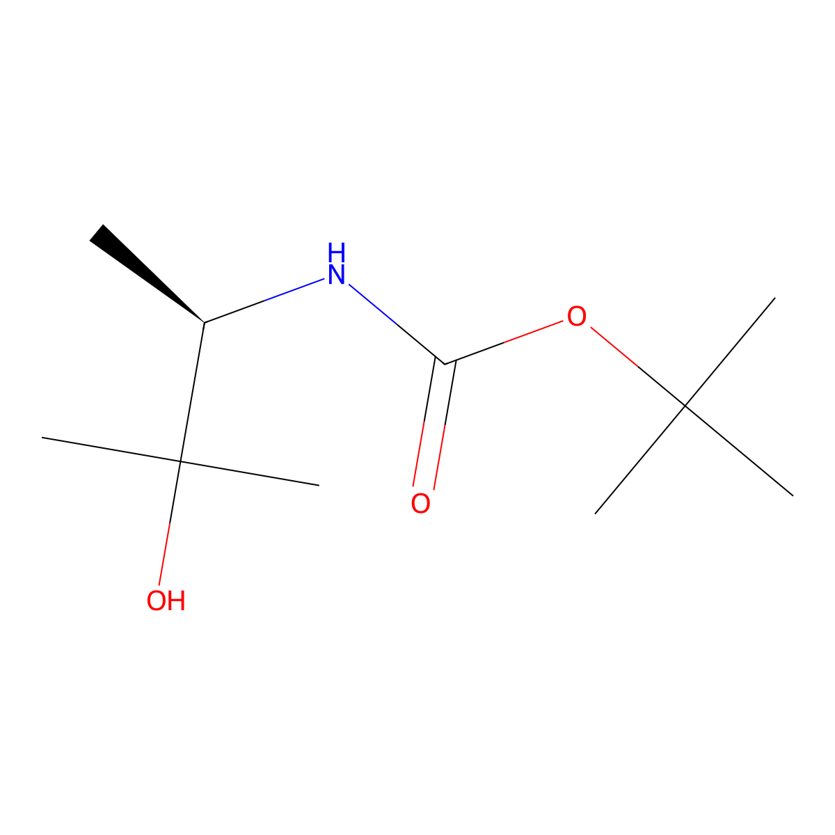 (R)-tert-Butyl (3-hydroxy-3-methylbutan-2-yl)carbamate molecular structure, CAS 186466-64-8