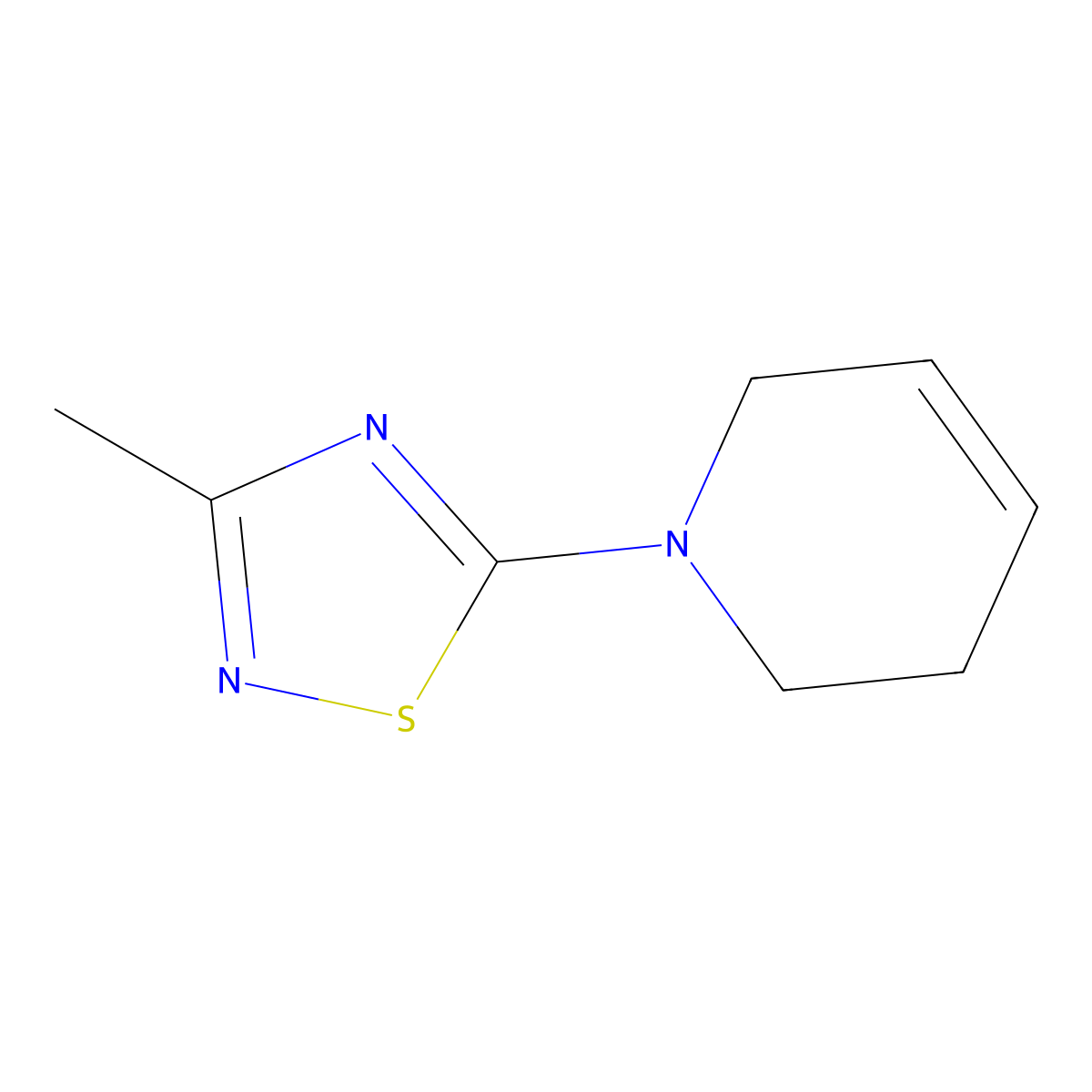 1-(3-Methyl-1,2,4-thiadiazol-5-yl)-1,2,3,6-tetrahydropyridine molecular structure, CAS 1864661-91-5