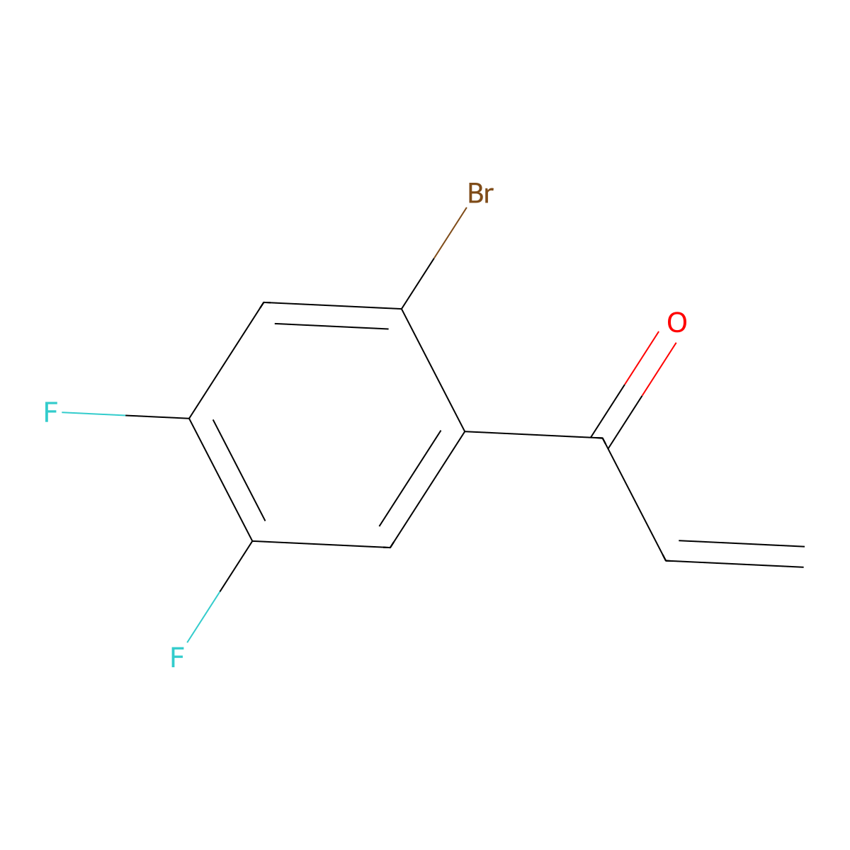 1-(2-Bromo-4,5-difluorophenyl)prop-2-en-1-one molecular structure, CAS 1864676-77-6