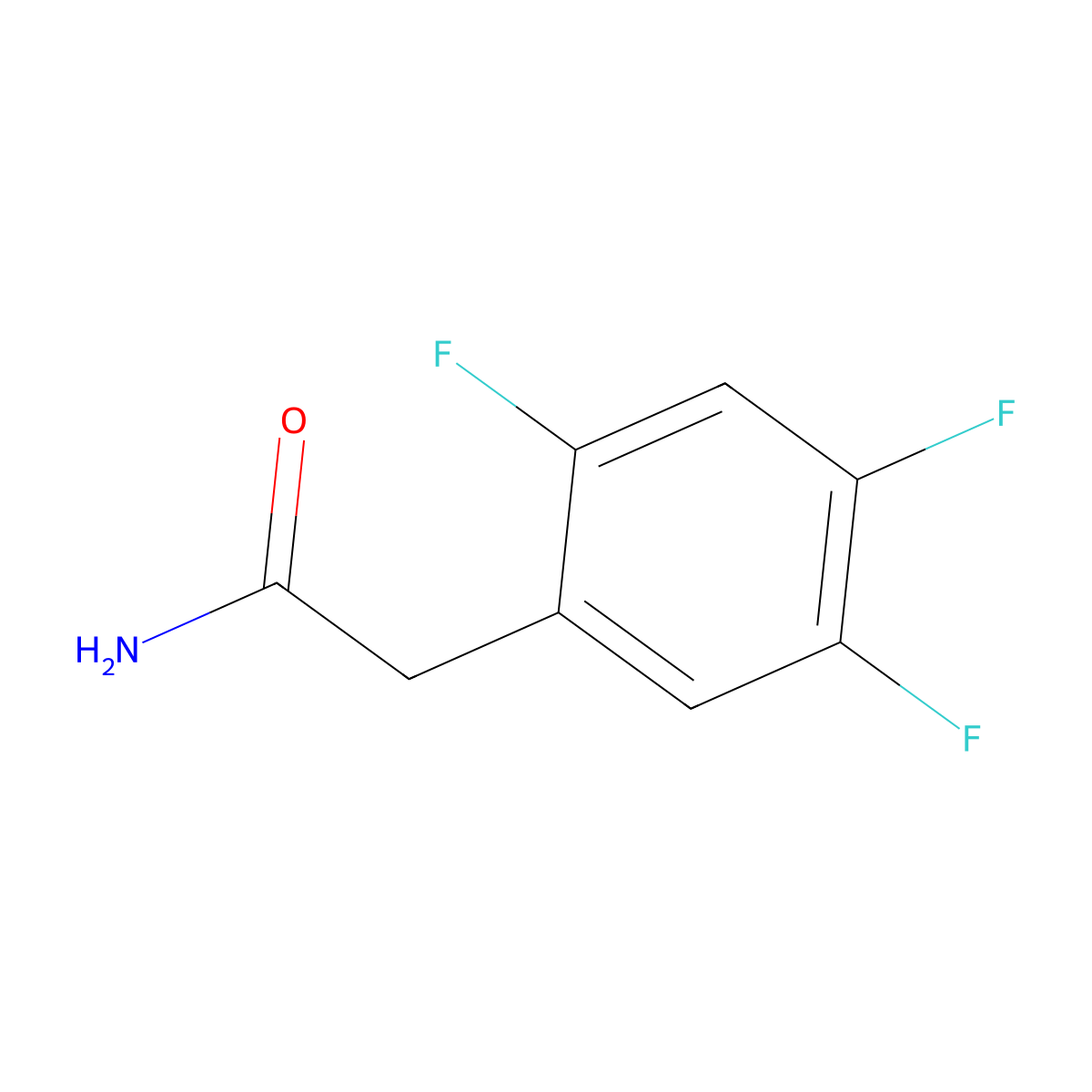 2-(2,4,5-Trifluorophenyl)acetamide molecular structure, CAS 1864680-46-5