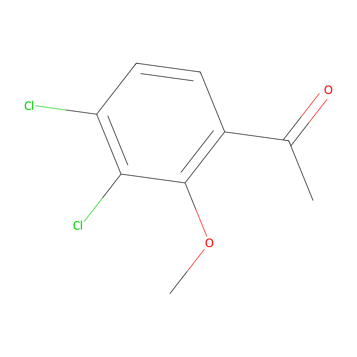 1-(3,4-Dichloro-2-methoxyphenyl)ethanone molecular structure, CAS 1864696-22-9