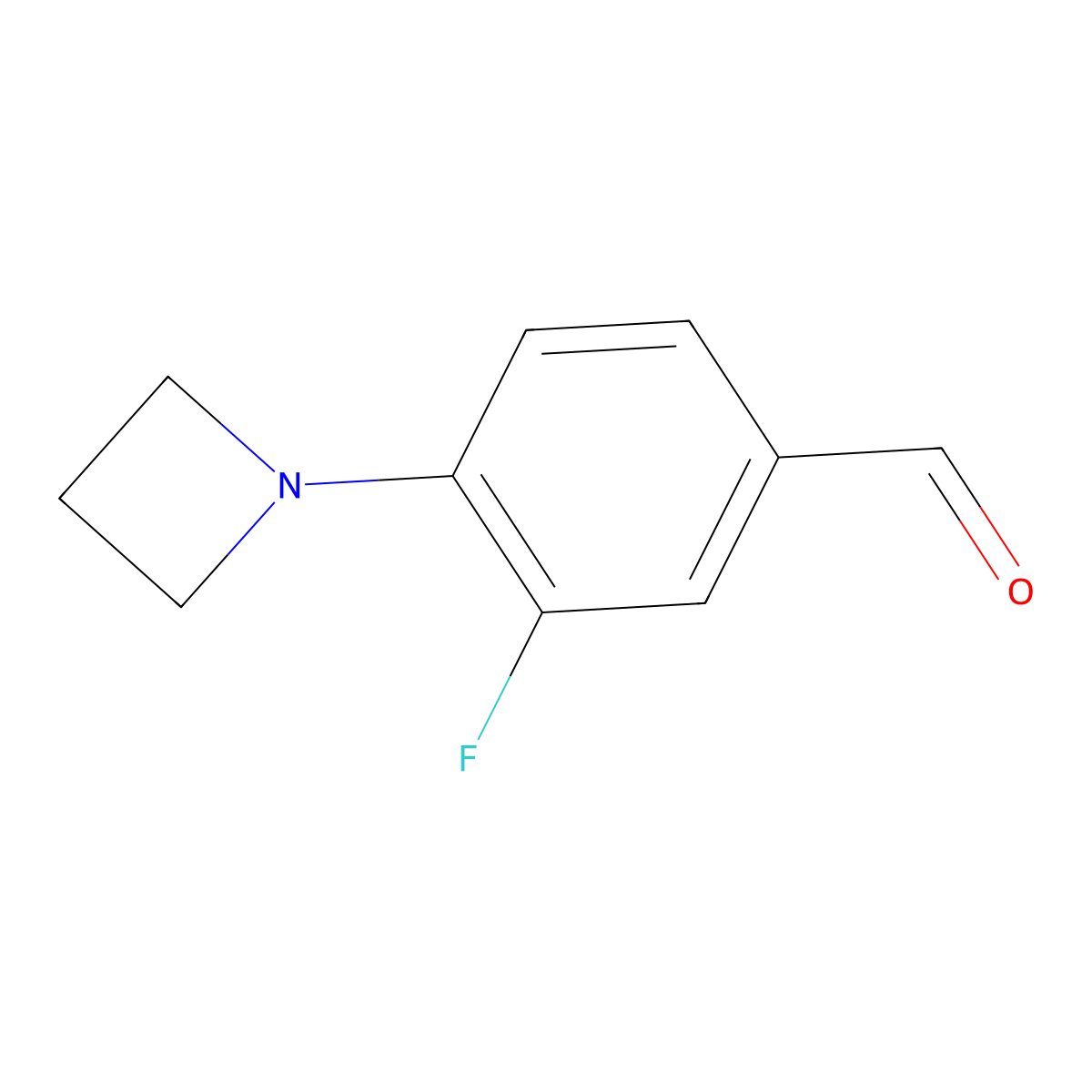 4-(Azetidin-1-yl)-3-fluorobenzaldehyde molecular structure, CAS 1864735-93-2