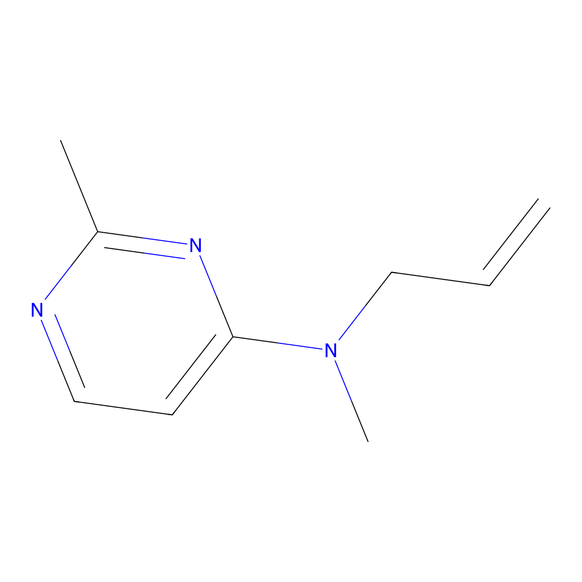 N,2-dimethyl-N-(prop-2-en-1-yl)pyrimidin-4-amine molecular structure, CAS 1864742-47-1