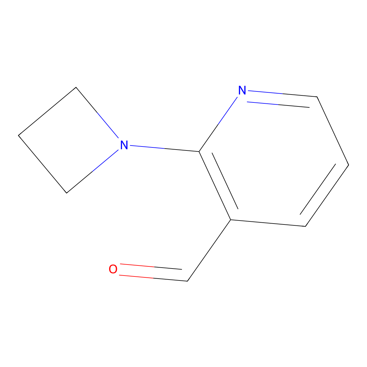 2-(Azetidin-1-yl)pyridine-3-carbaldehyde molecular structure, CAS 1864750-14-0