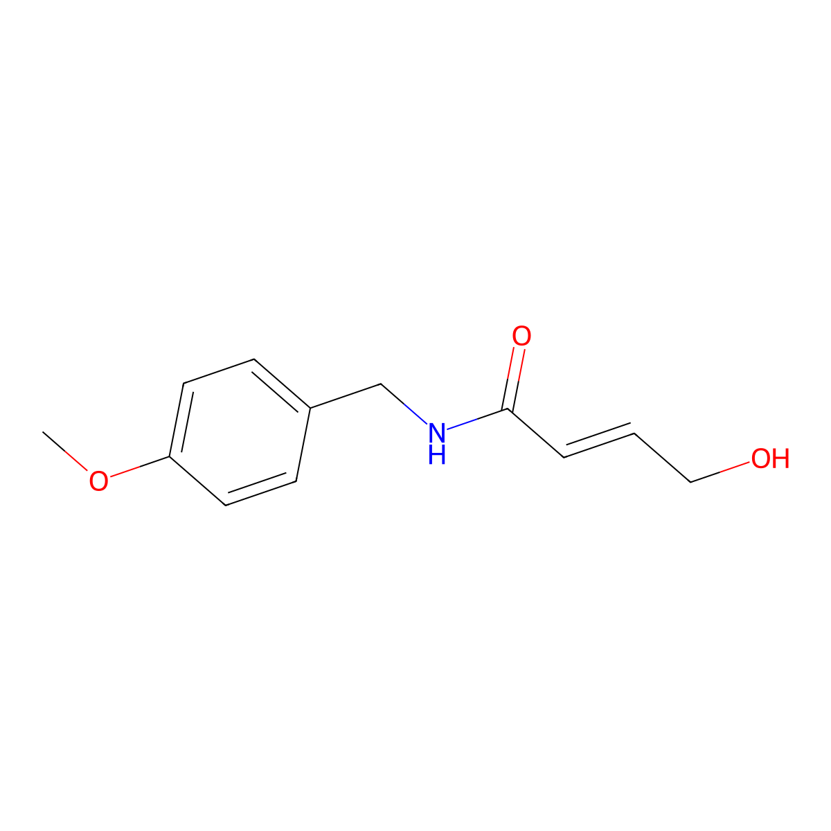 4-Hydroxy-N-(4-methoxybenzyl)but-2-enamide molecular structure, CAS 1864760-23-5