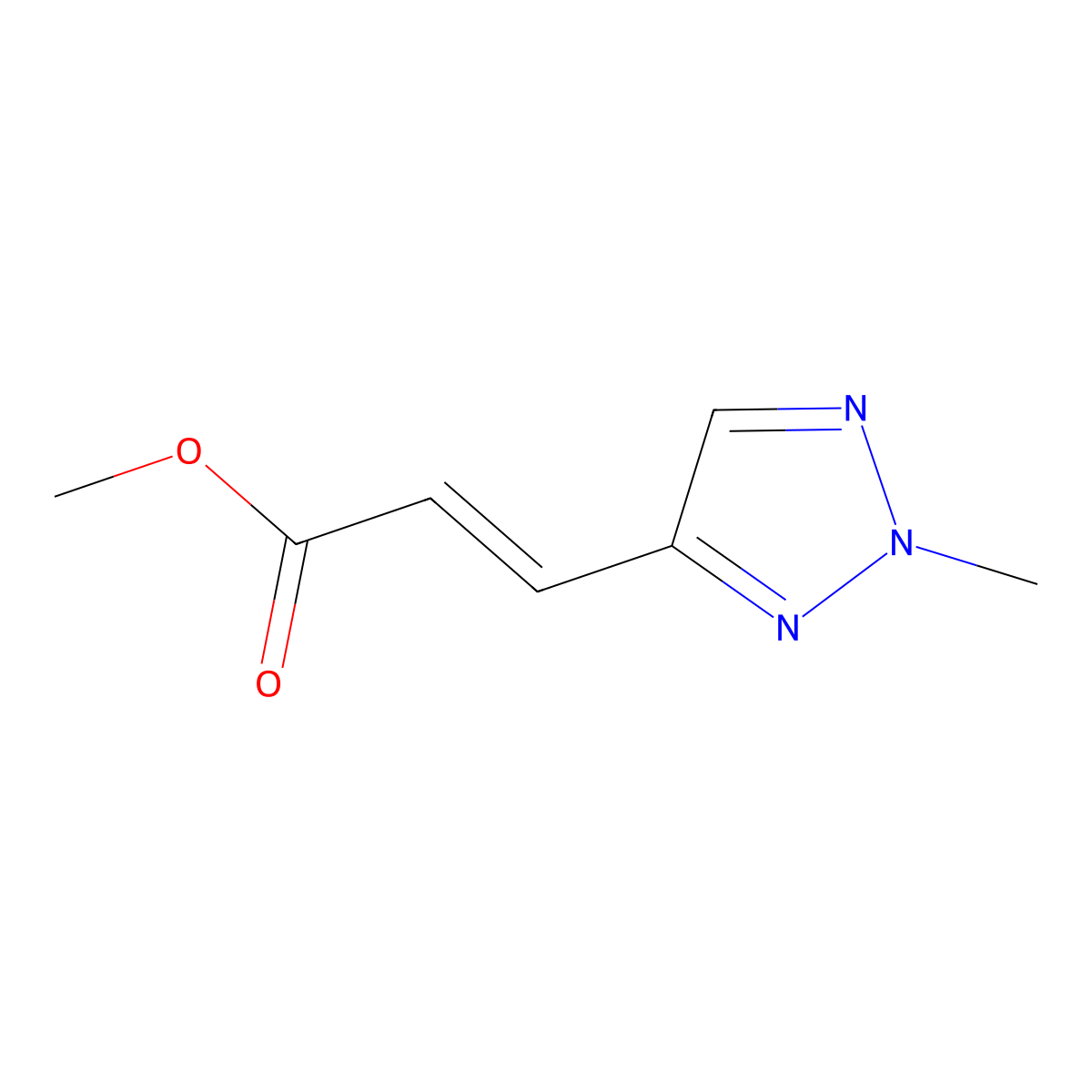 methyl 3-(2-methyl-2H-1,2,3-triazol-4-yl)prop-2-enoate molecular structure, CAS 1864760-36-0