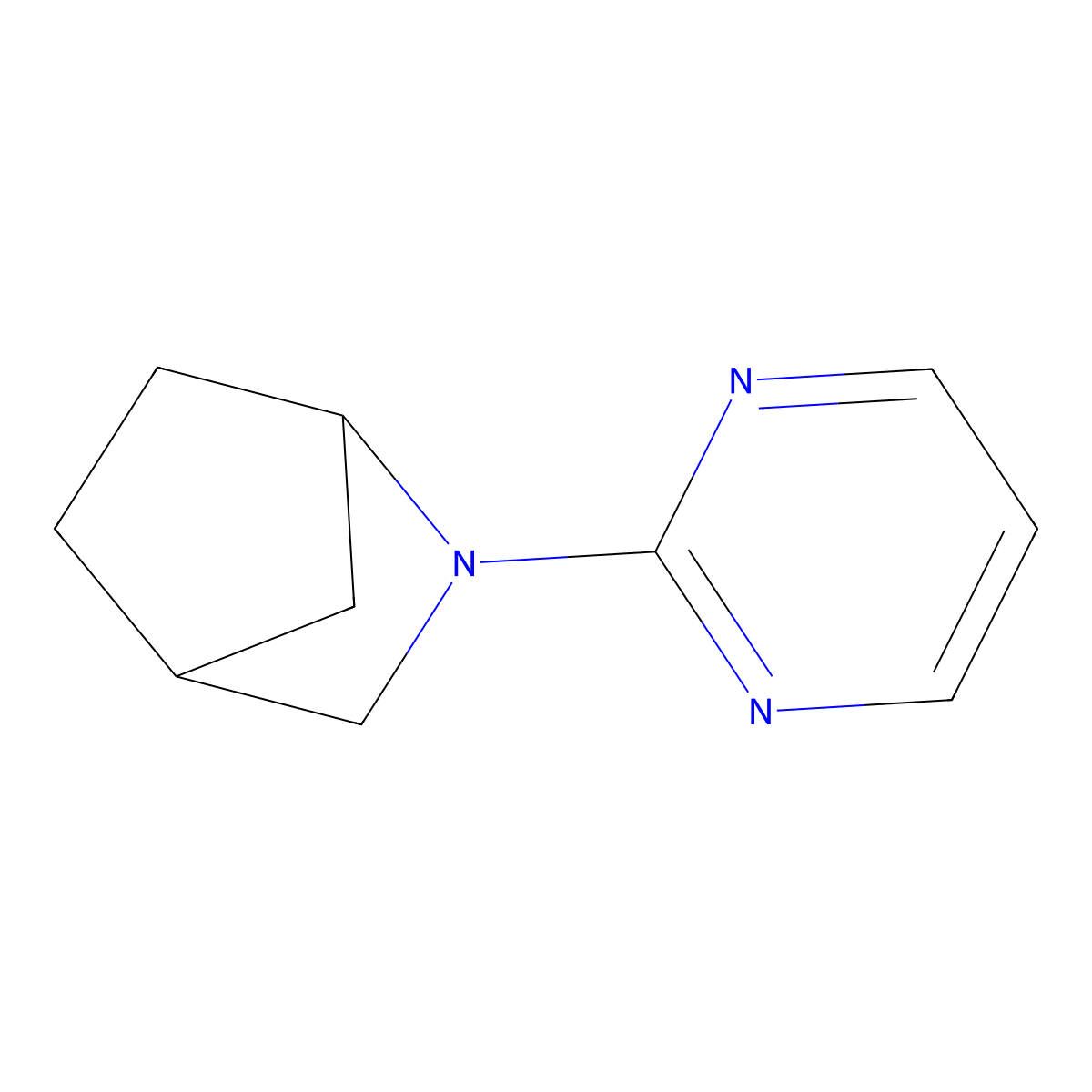 2-(Pyrimidin-2-yl)-2-azabicyclo[2.2.1]heptane molecular structure, CAS 1864779-50-9