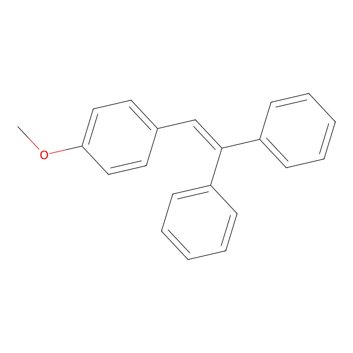 Benzene, 1-(2,2-diphenylethenyl)-4-methoxy- molecular structure, CAS 18648-74-3