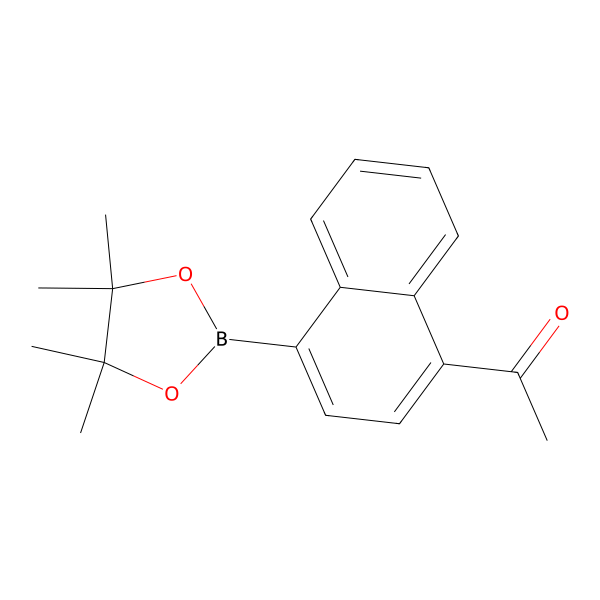 1-(4-(4,4,5,5-Tetramethyl-1,3,2-dioxaborolan-2-YL)naphthalen-1-YL)ethan-1-one molecular structure, CAS 1864801-60-4