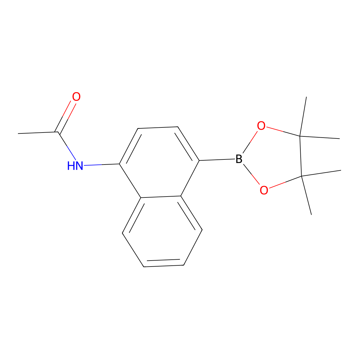 N-[4-(Tetramethyl-1,3,2-dioxaborolan-2-yl)naphthalen-1-yl]acetamide molecular structure, CAS 1864801-88-6