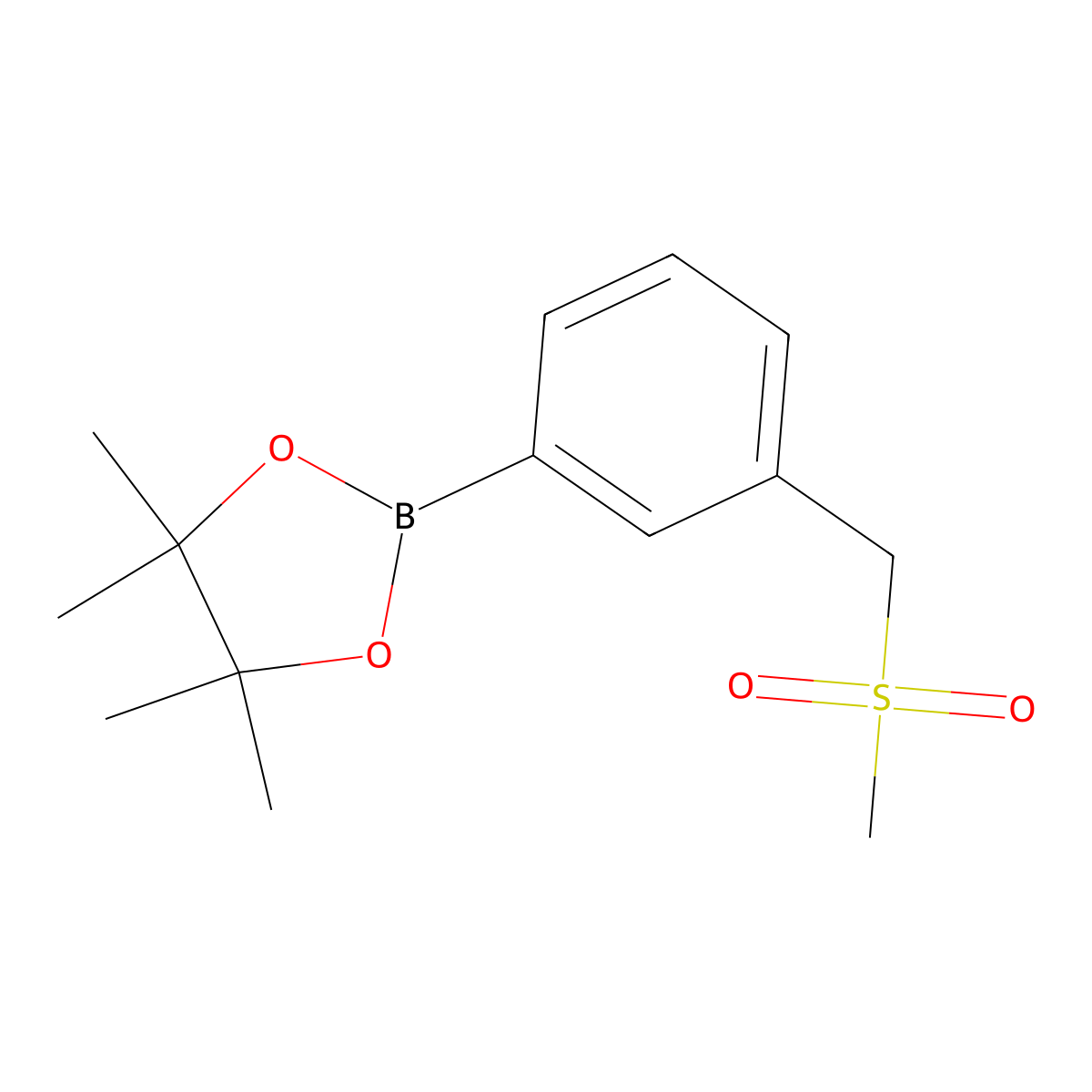 2-[3-(Methanesulfonylmethyl)phenyl]-4,4,5,5-tetramethyl-1,3,2-dioxaborolane molecular structure, CAS 1864802-09-4