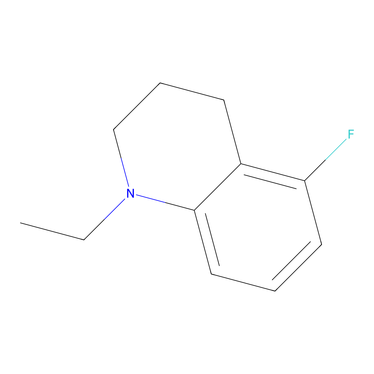 1-Ethyl-5-fluoro-1,2,3,4-tetrahydroquinoline molecular structure, CAS 1864814-26-5