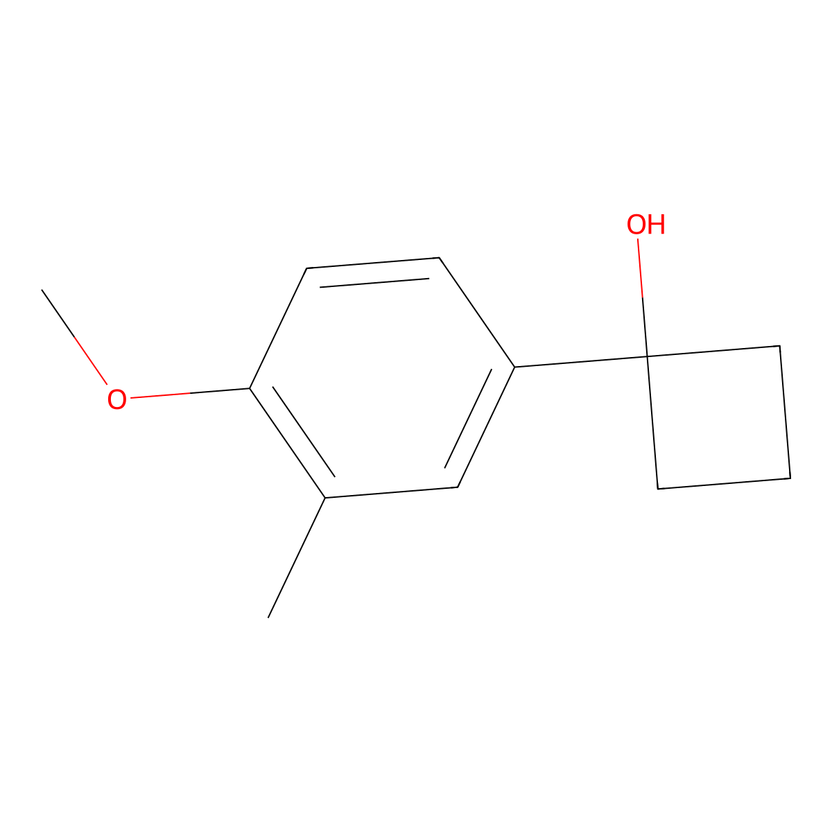1-(4-Methoxy-3-methylphenyl)cyclobutanol molecular structure, CAS 1864825-27-3