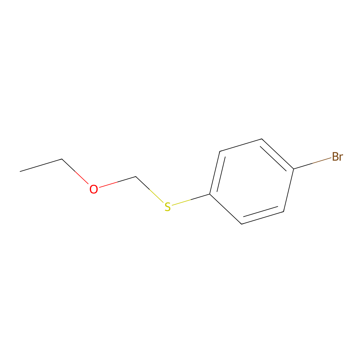 1-Bromo-4-[(ethoxymethyl)sulfanyl]benzene molecular structure, CAS 1864844-08-5