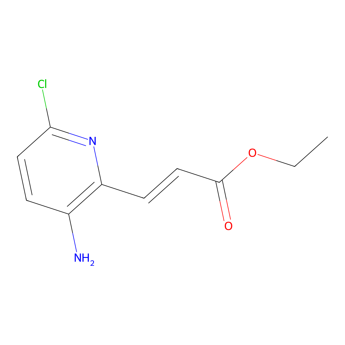 Ethyl (E)-3-(3-Amino-6-chloropyridin-2-yl)acrylate molecular structure, CAS 1864895-76-0
