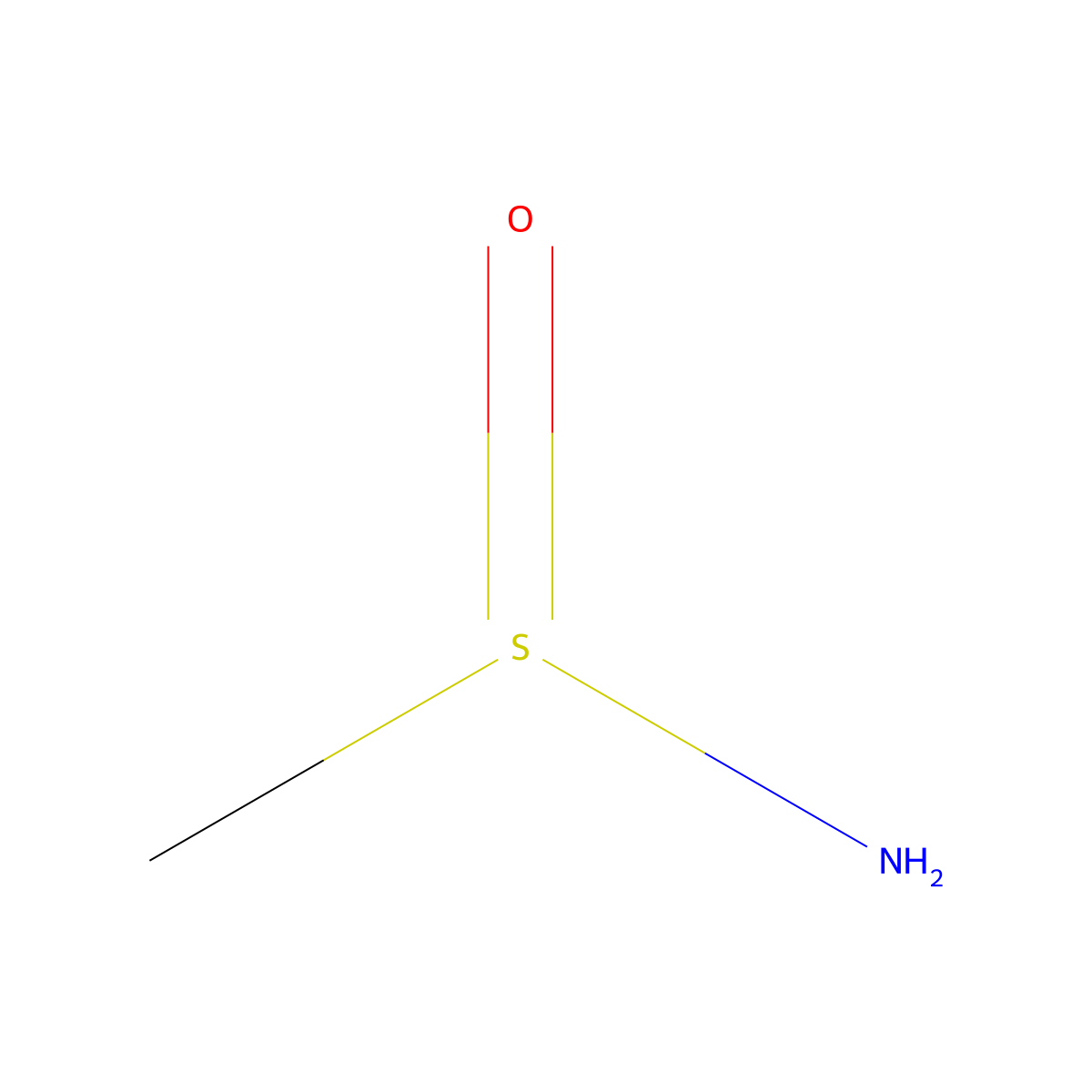 Methanesulfinamide molecular structure, CAS 18649-16-6