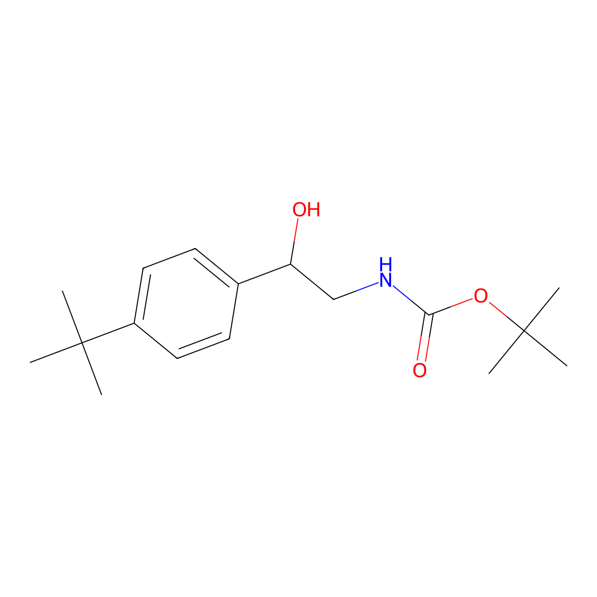 tert-butyl N-[2-(4-tert-butylphenyl)-2-hydroxyethyl]carbamate molecular structure, CAS 1864904-93-7