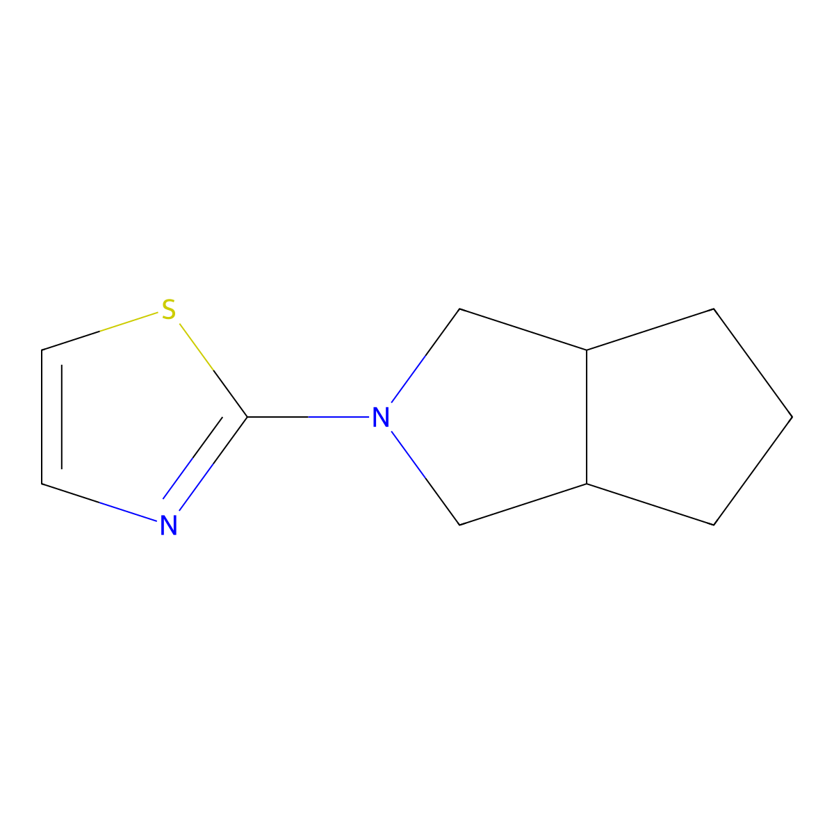 2-{Octahydrocyclopenta[c]pyrrol-2-yl}-1,3-thiazole molecular structure, CAS 1864917-69-0