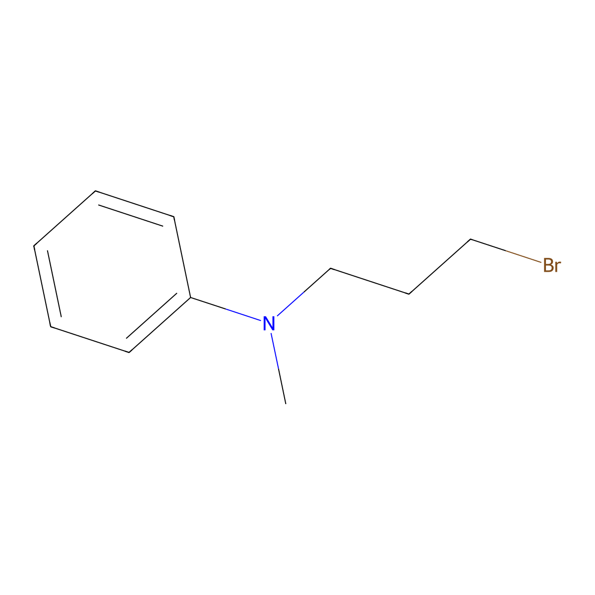N-(3-bromopropyl)-N-methylaniline molecular structure, CAS 186493-53-8