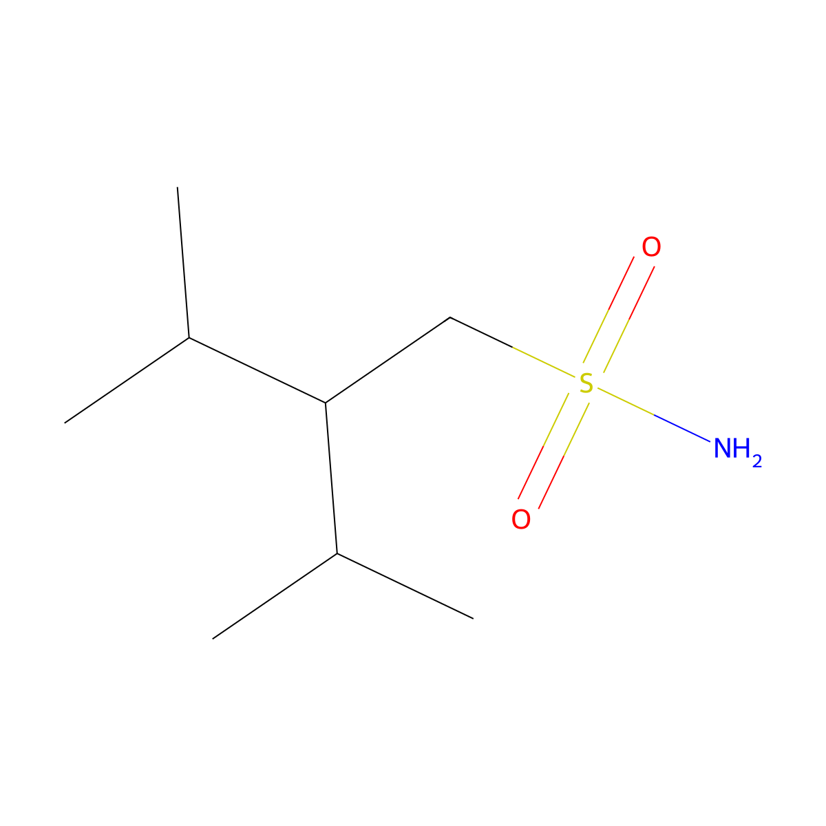 3-Methyl-2-(propan-2-yl)butane-1-sulfonamide molecular structure, CAS 1864951-55-2