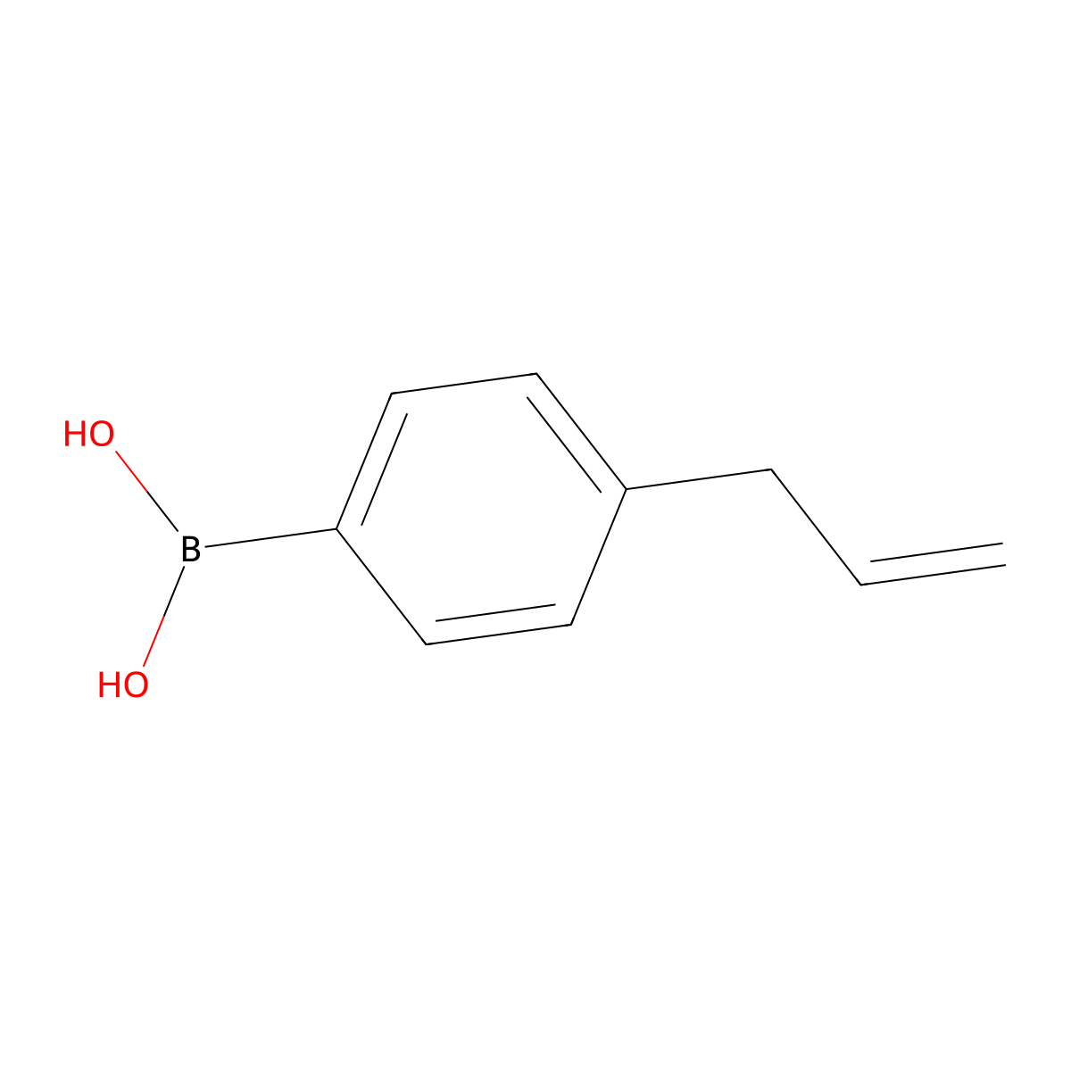 (4-Allylphenyl)boronic acid molecular structure, CAS 186497-79-0