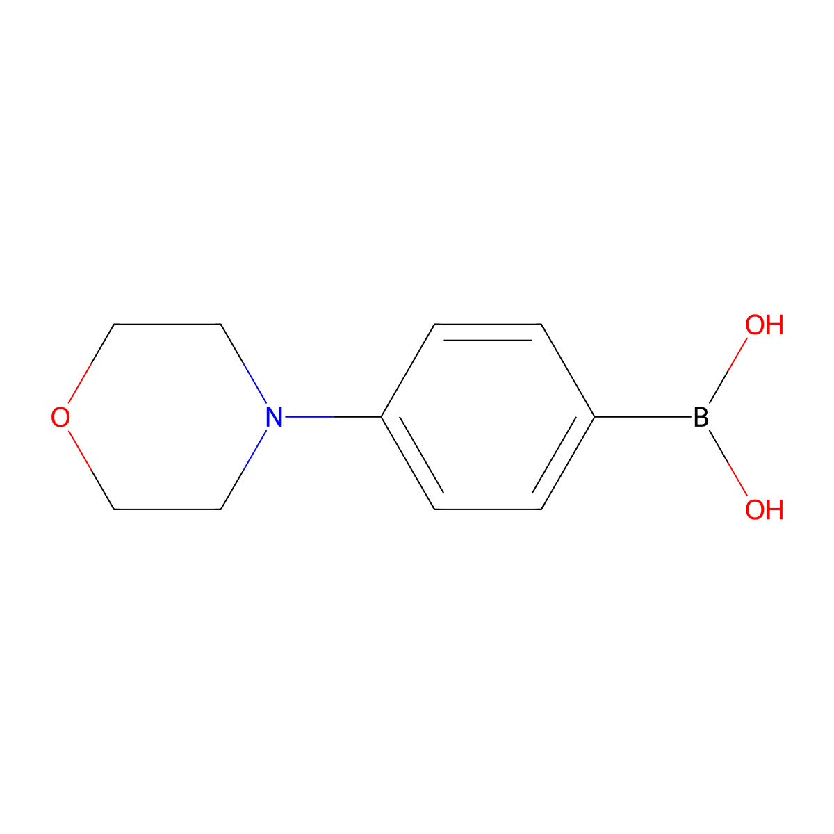 (4-(Morpholin-4-yl)phenyl)boronic acid molecular structure, CAS 186498-02-2