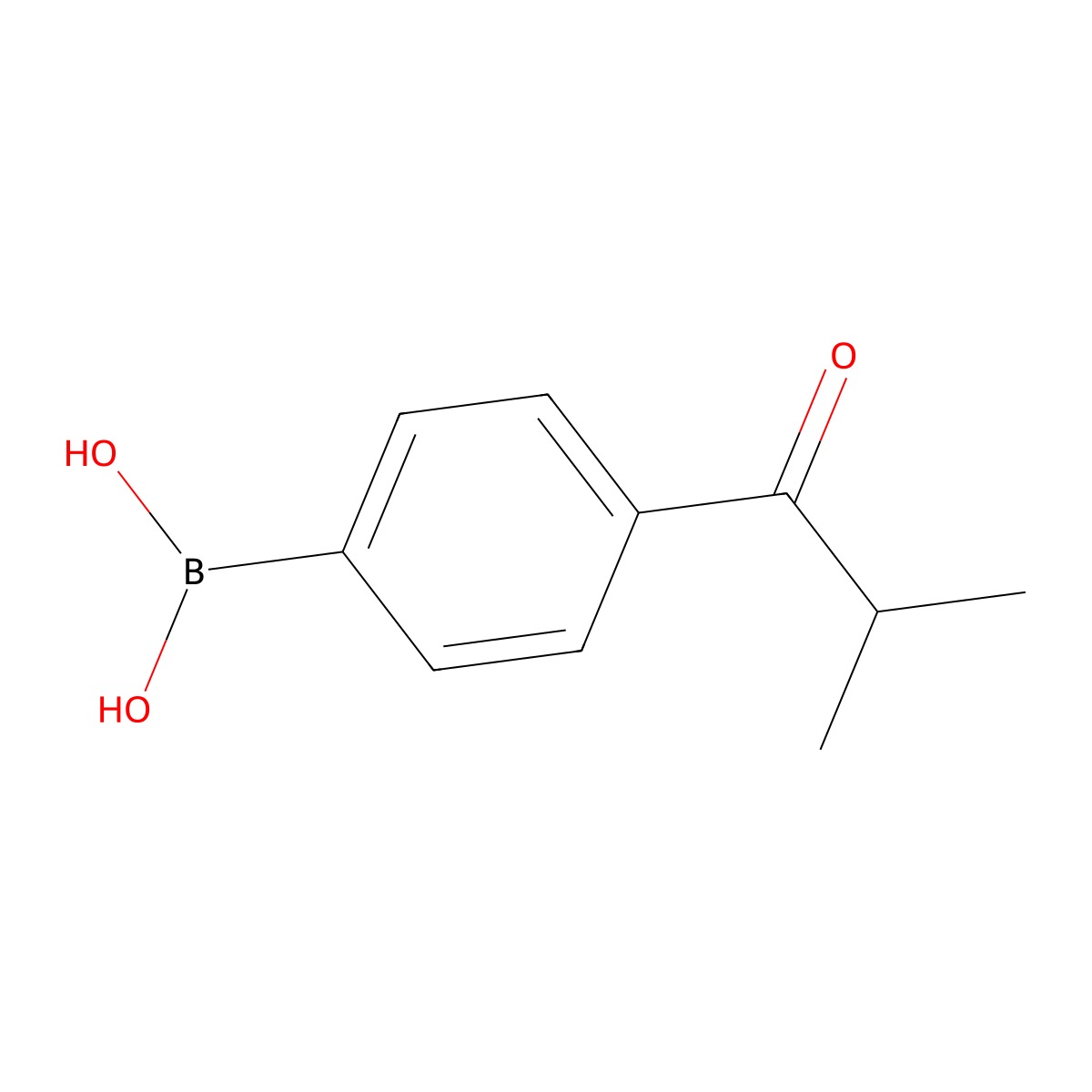 (4-Isobutyrylphenyl)boronic acid molecular structure, CAS 186498-27-1