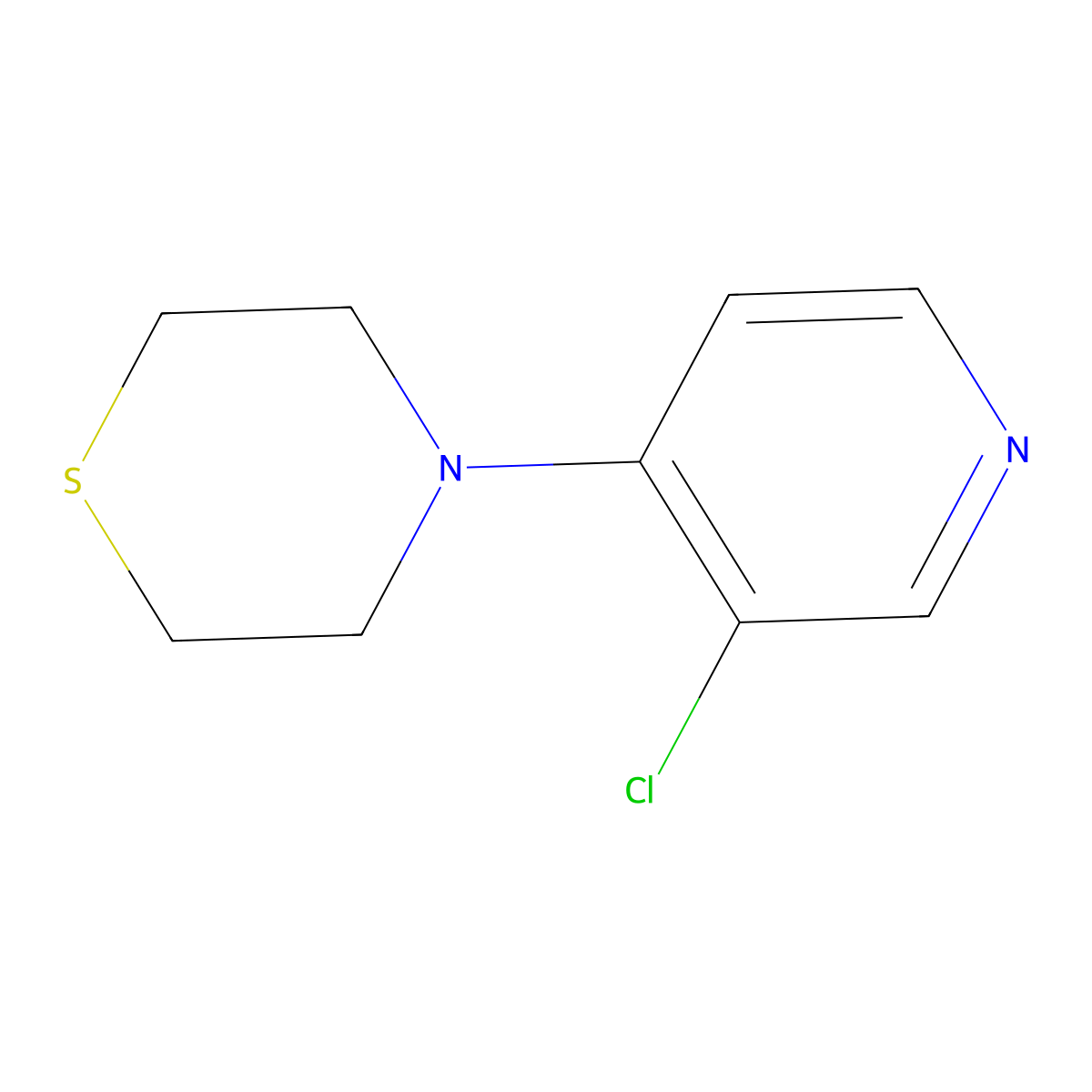 4-(3-Chloropyridin-4-yl)thiomorpholine molecular structure, CAS 1864980-77-7