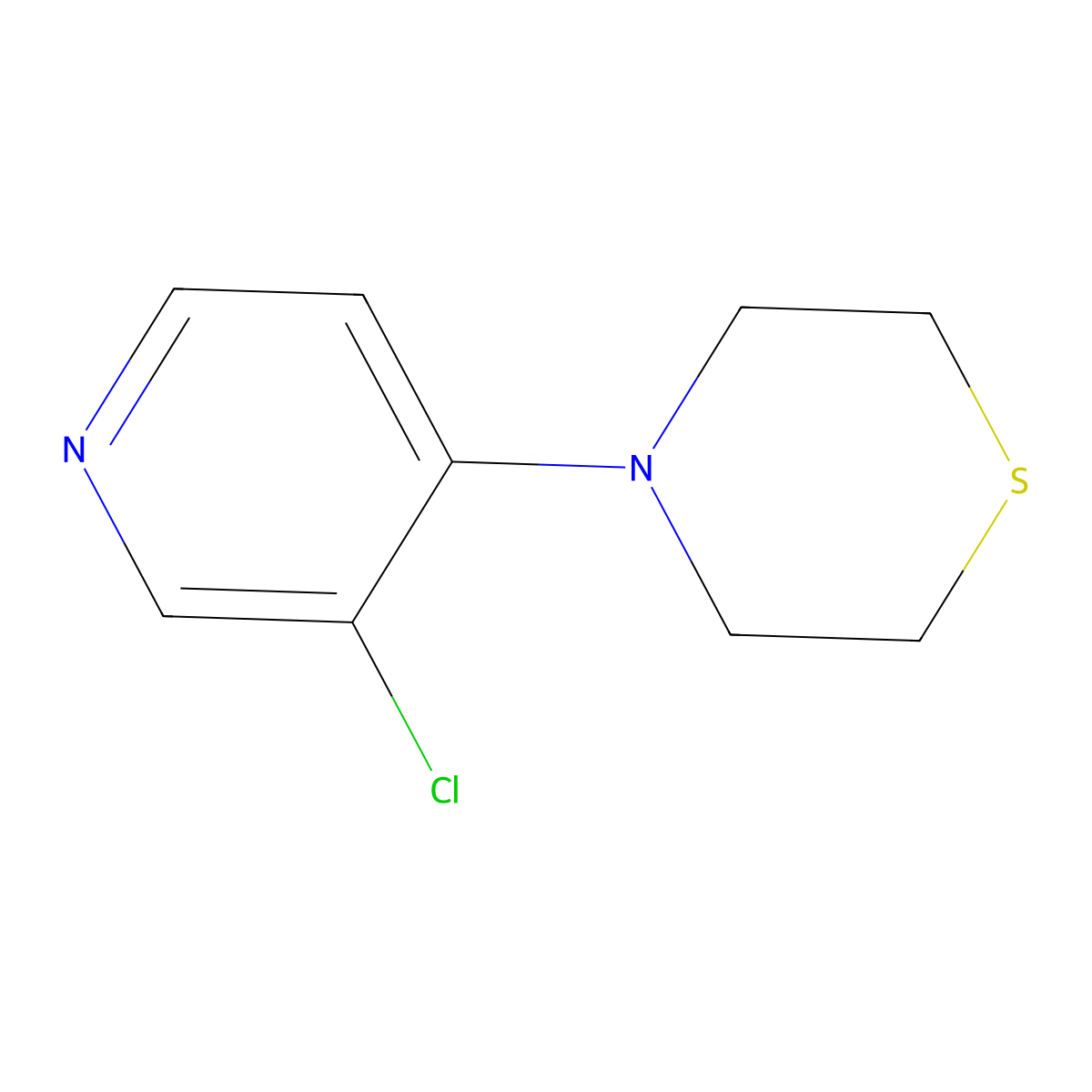 4-(3-Chloropyridin-4-yl)thiomorpholine molecular structure, CAS 1864980-77-7
