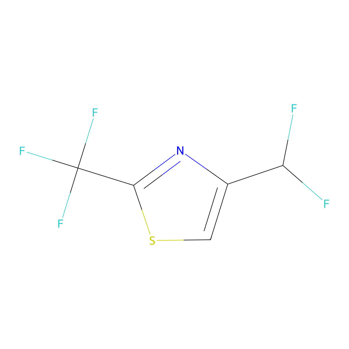 4-(Difluoromethyl)-2-(trifluoromethyl)thiazole molecular structure, CAS 1864985-41-0